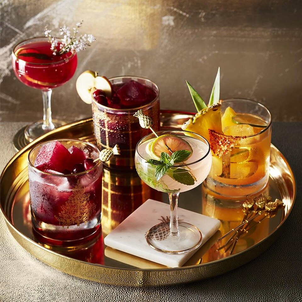 Pineapple Cocktail Picks with Holder, Set of 6 Williams Sonoma AU